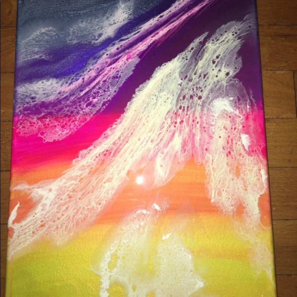 Sunrise🌞 Original Resin & Acrylic Painting - Picture 2 of 5